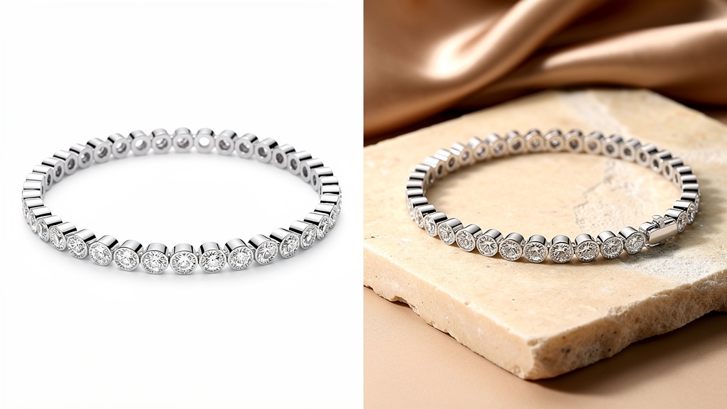 Bezel Tennis Bracelet — White Gold