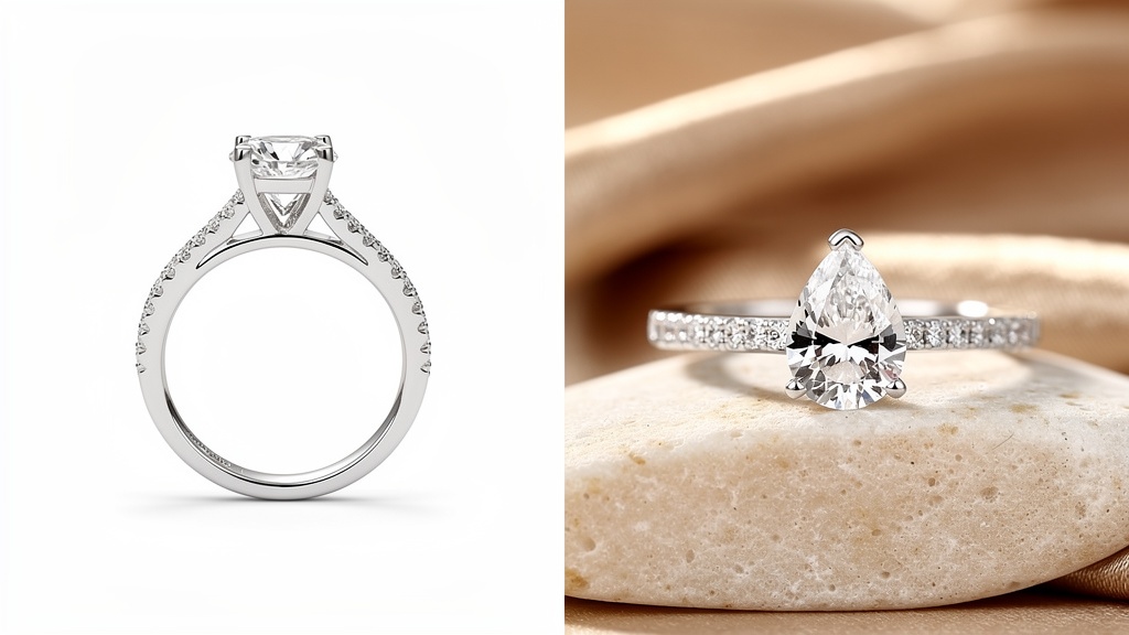 Pear Solitaire Engagement Ring — Yellow Gold