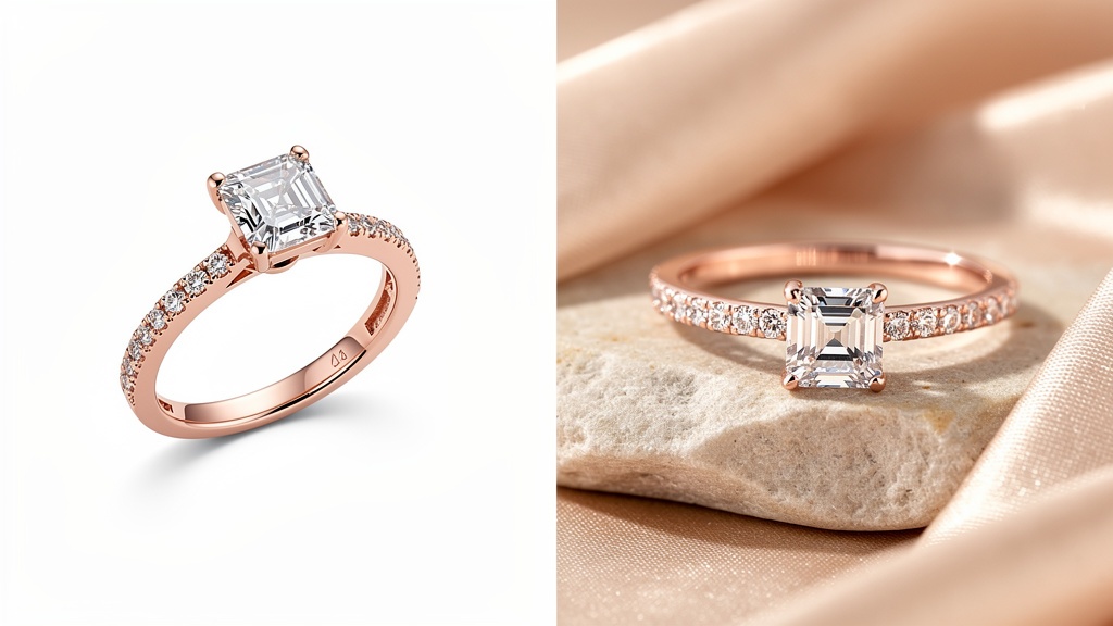 Asscher Solitaire Engagement Ring — Yellow Gold