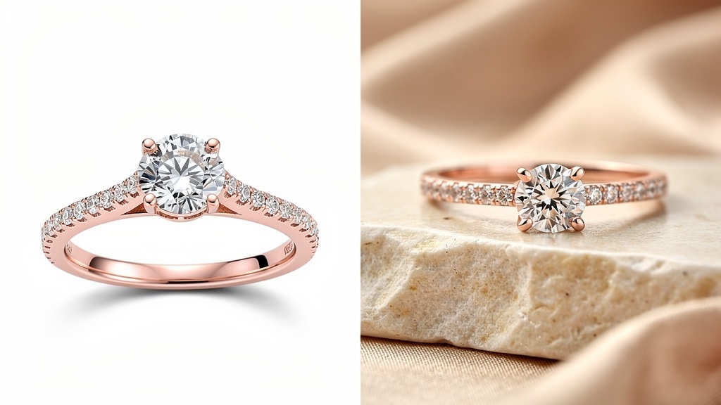 Round Cathedral Solitaire Engagement Ring — Yellow Gold