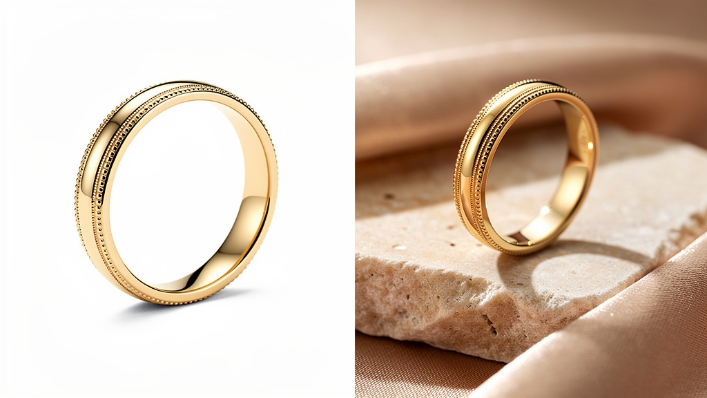 Milgrain Wedding Band — Yellow Gold